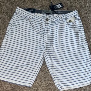 White and Light Blue Cargo Shorts